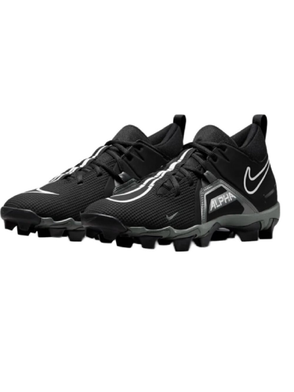 Alpha Menace 3 Shark Football Cleat Black CV0582-001 Men's Size 12.5
